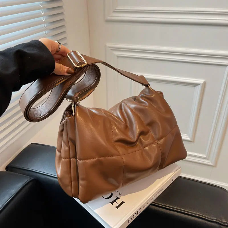 Winter Large Capacity Cotton Shoulder Bag