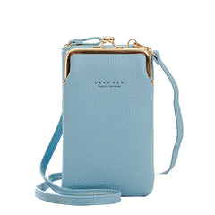 Leather Mini Phone Bag Women Shoulder Clutch Wallet