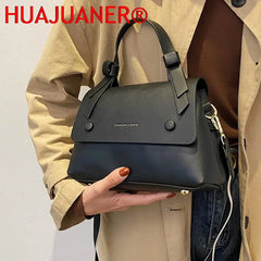Women's PU Leather Crossbody Bag Wide Strap Shoulder Bags