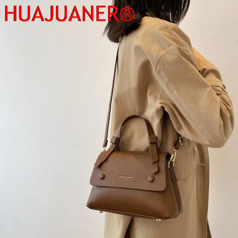 Women's PU Leather Crossbody Bag Wide Strap Shoulder Bags