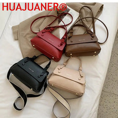 Women's PU Leather Crossbody Bag Wide Strap Shoulder Bags