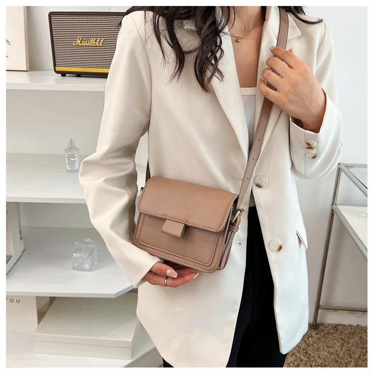 Small Crossbody Bag Lightweight PU Leather Messenger Handbag Purse