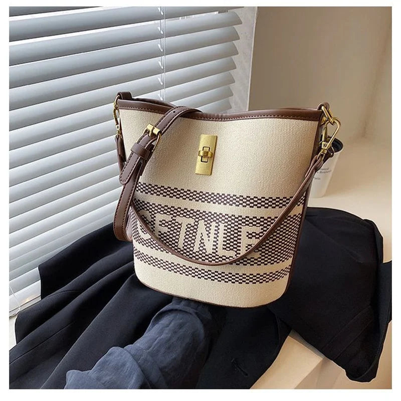 Nylon Bucket Bag Crossbody Waterproof Shoulder Casual Purse