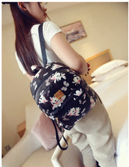 Butterfly Flower Children's Backpack Floral Pattern PU Leather Leisure Backpack