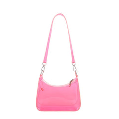 Women's Candy Jelly Shoulder Bag with Zipper Tote