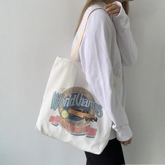 Canvas Shoulder Bag Women Ulzzang Harajuku Shopper Tote High Capacity