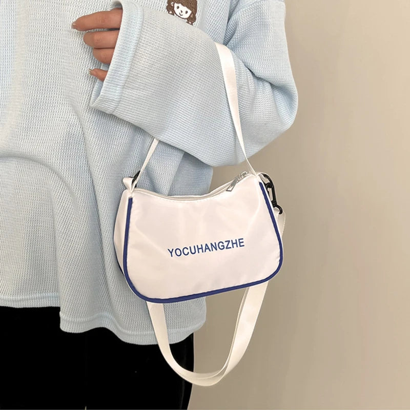 Canvas Crossbody Bags Small Shoulder Tote Bag Girl Student Handbags Purse