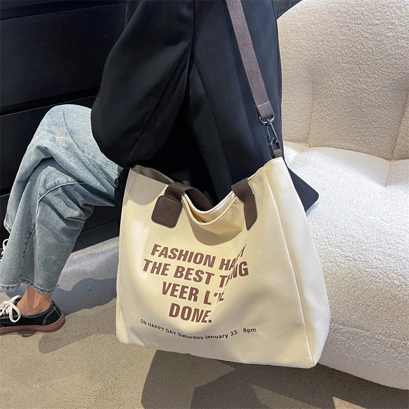 Canvas Handbag Tote High Shoulder Bags for Women