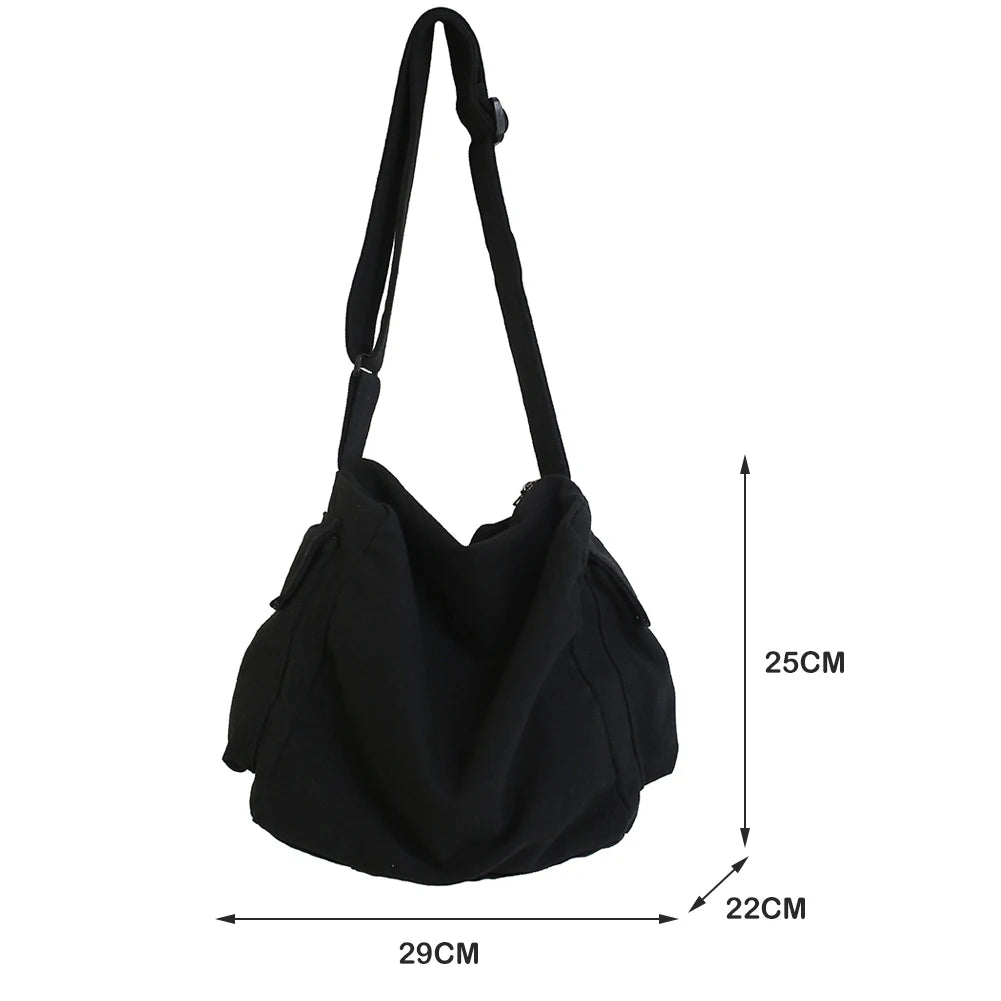 Canvas Shoulder Crossbody Bags Large Capacity Handbags for Ladies