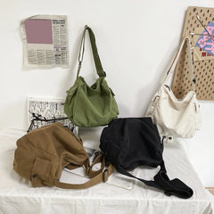 Canvas Shoulder Crossbody Bags Large Capacity Handbags for Ladies