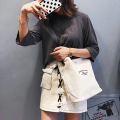 Large Capacity Canvas Tote Bag Shoulder Handbag Shopping Messenger Wallet