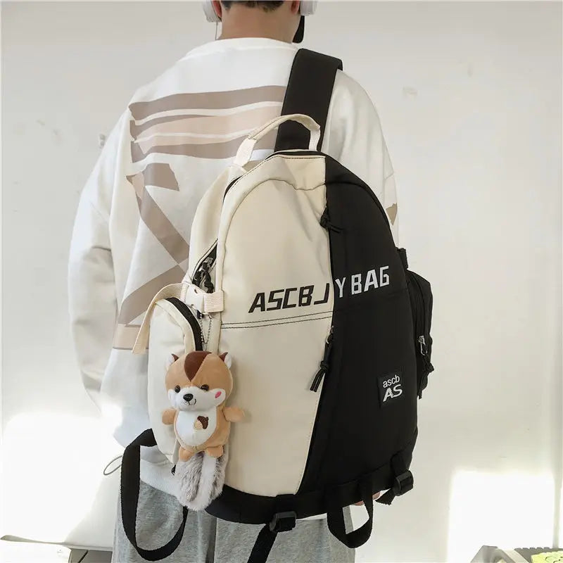 Canvas Women Backpack School Bags Large Capacity Waterproof Rucksac
