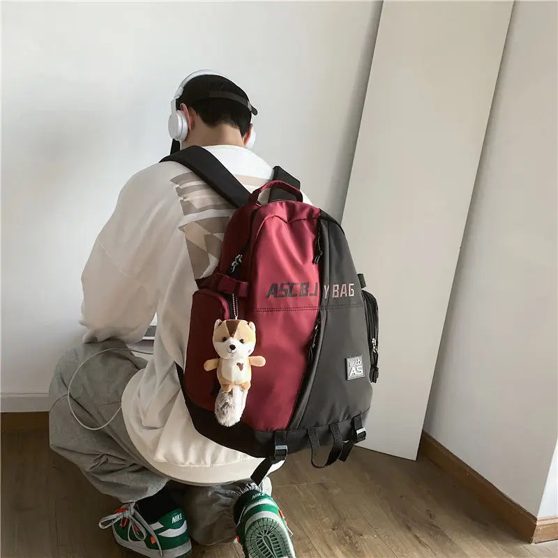 Canvas Women Backpack School Bags Large Capacity Waterproof Rucksac