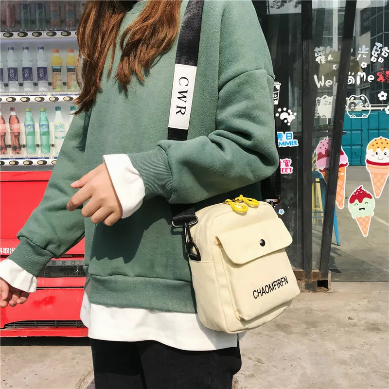 Canvas Women Bags Solid Casual Shoulder Bag Handbag Outdoor Bag