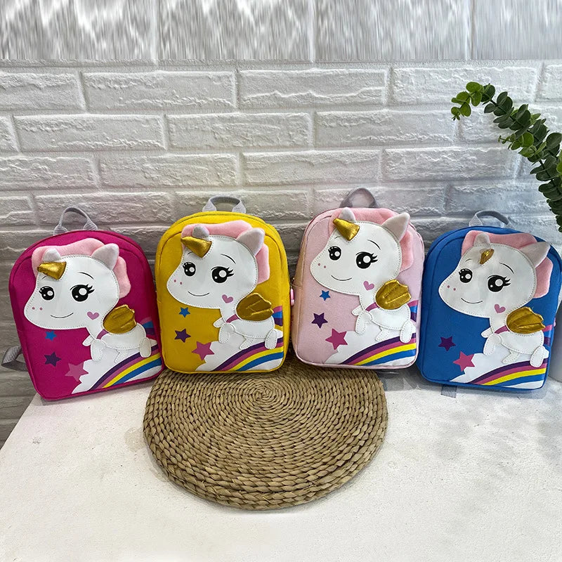 Unicorn Kids School Bag for Girls Waterproof Nylon Children School Backpack