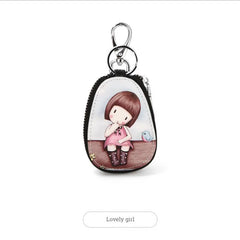 Cute Cartoon Women Key Bag Car Leather Key Wallets Key Case