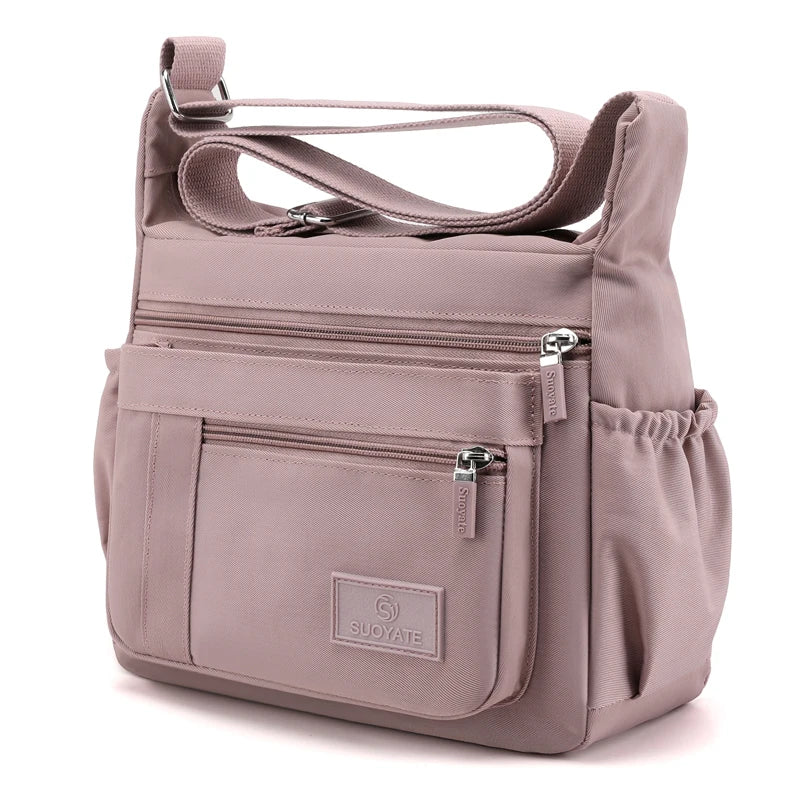Casual Waterproof Nylon Shoulder Bag with Large Capacity