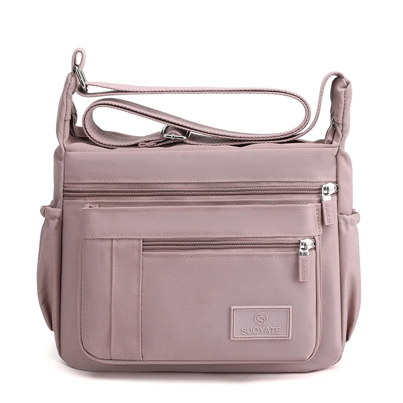 Casual Waterproof Nylon Shoulder Bag with Large Capacity