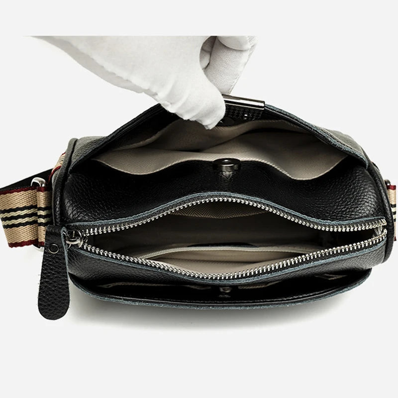Vintage Leather Crossbody Bag for Women Shell Tote Sling Purse