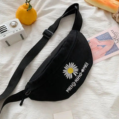 Canvas Small Bag Female Hip Hop Crossbody Bag