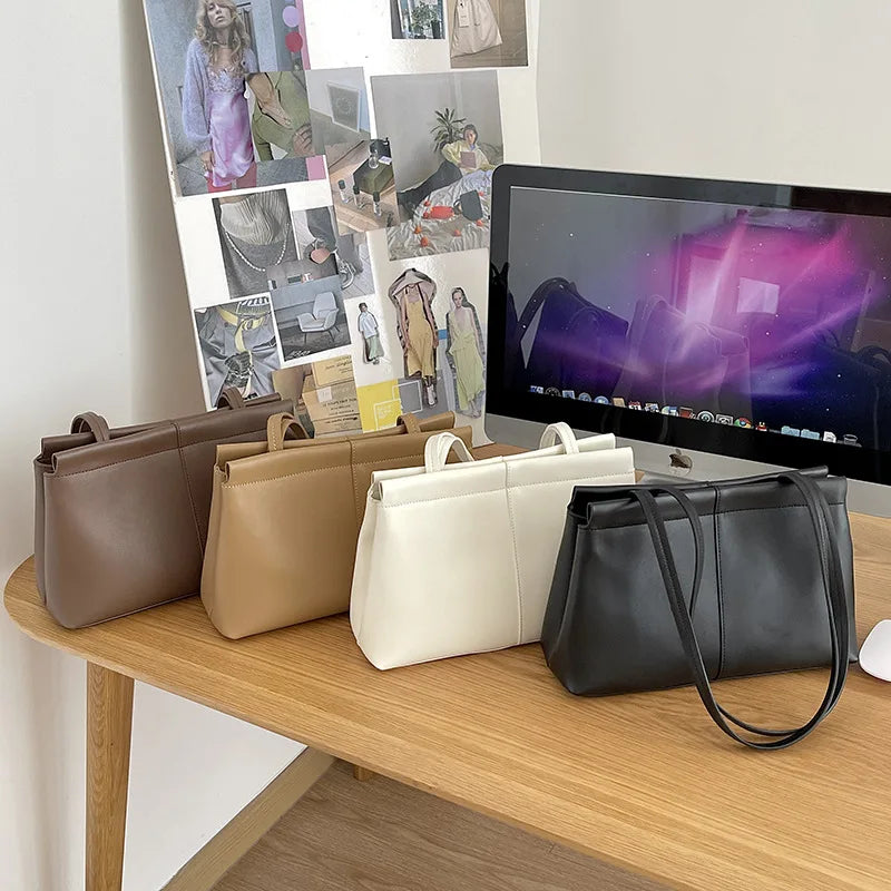 Casual Women's One Shoulder Bag Large-Capacity PU Leather High Messenger Travel