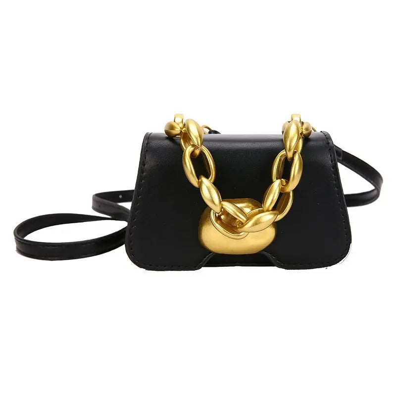 Chain Sense Shoulder Bag for Women PU Messenger Bag Lipstick Bags