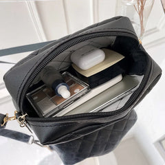 Lingge Embroidery Crossbody Bag Women Tassel