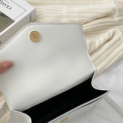 Women Chain Flap Square Bags PU Leather Shoulder Messenger Bags