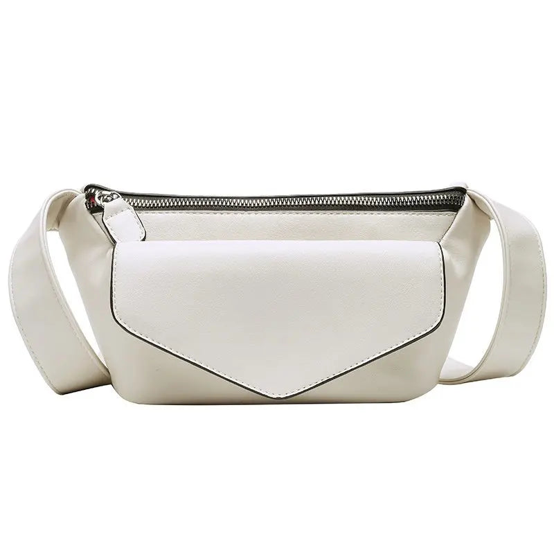 Leather Chest Bag Women Casual Waist Bags Travel Small Shoulder Bag