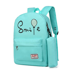 Children School Bags Cartoon Balloon Printing Boys and Girls Canvas Backpack