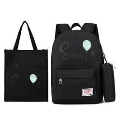 Children School Bags Cartoon Balloon Printing Boys and Girls Canvas Backpack