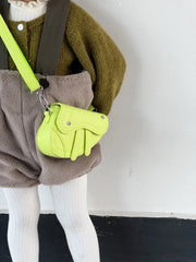 Girls Retro Rivet Saddle Bag Kids Shoulder Handbag