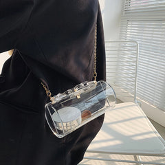 Clear Acrylic Box Shoulder Bag Transparent Women's Handbag