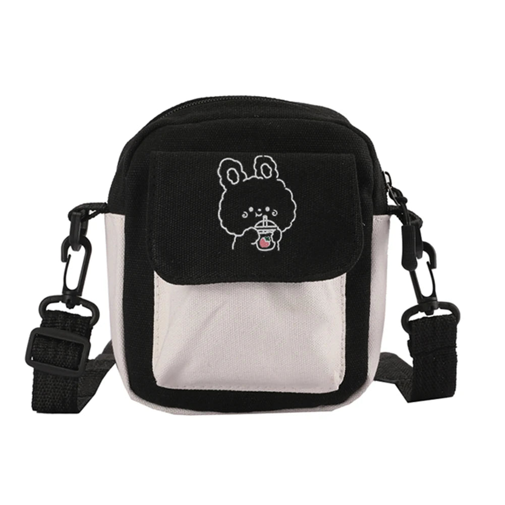 Women's Cartoon Printing Crossbody Shoulder Bag Mini Handbag Flap Purse