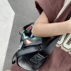 Y2k Collage Pattern Bucket Bag for Ladies Tote
