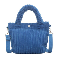 Corduroy Tote Bag Shopping Travel Handbags Shoulder Bags