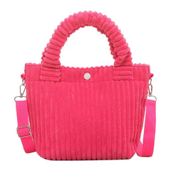 Corduroy Tote Bag Shopping Travel Handbags Shoulder Bags