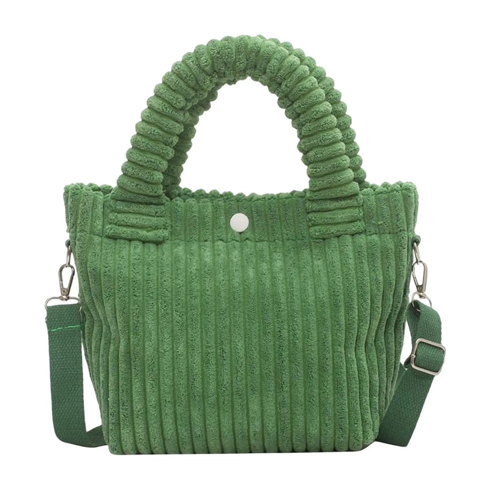 Corduroy Tote Bag Shopping Travel Handbags Shoulder Bags