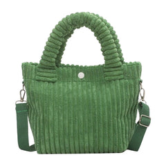 Corduroy Tote Bag Shopping Travel Handbags Shoulder Bags