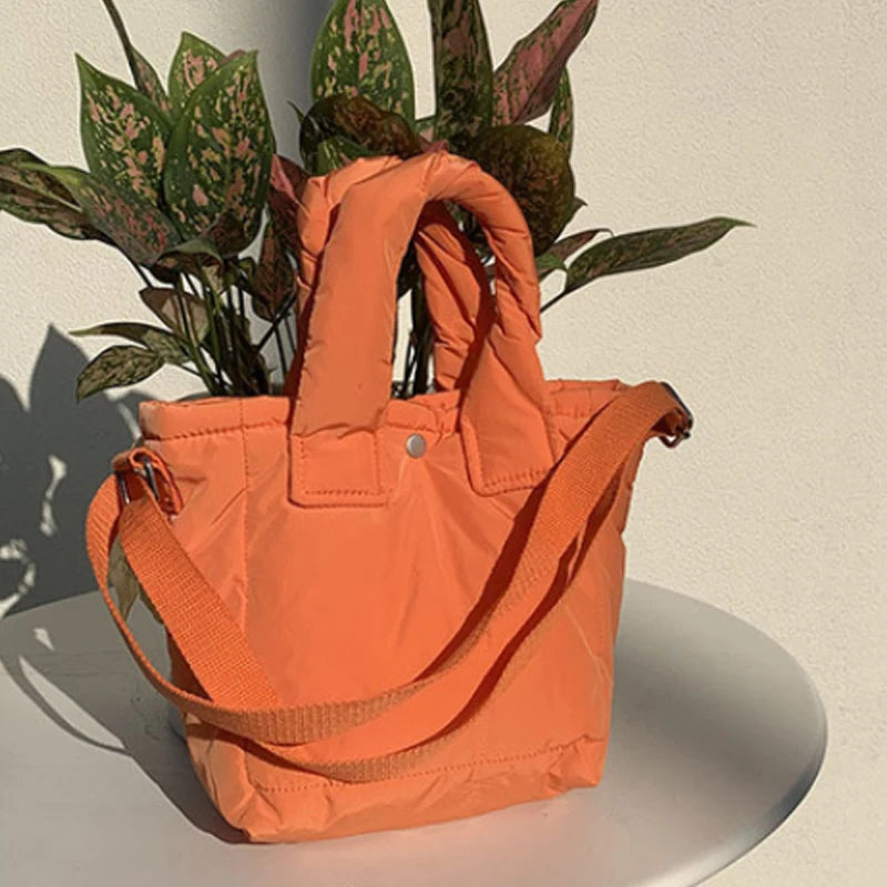 Cotton Padded Bags Small Candy Women Shoulder Bag Lady Tote Handbags Crossbody
