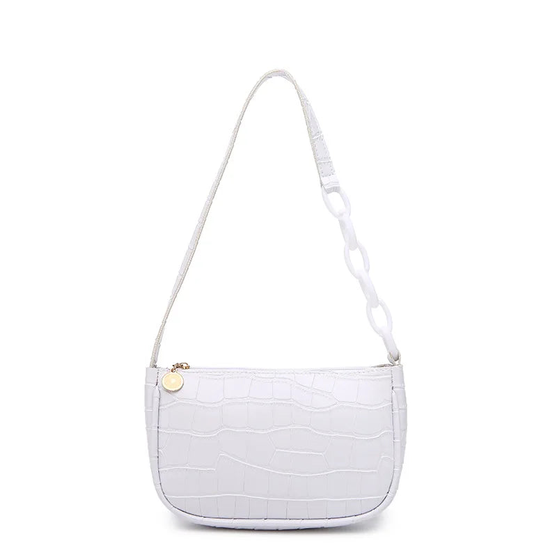 Crocodile Pattern Mini Shoulder Bag Clutch Purse