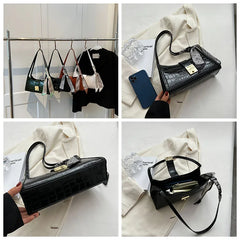 Crocodile Pattern Shoulder Bag