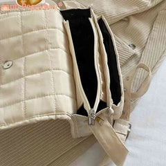 Embroidered Rhombus Crossbody Bag with Adjustable Strap