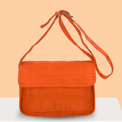 Embroidered Rhombus Crossbody Bag with Adjustable Strap