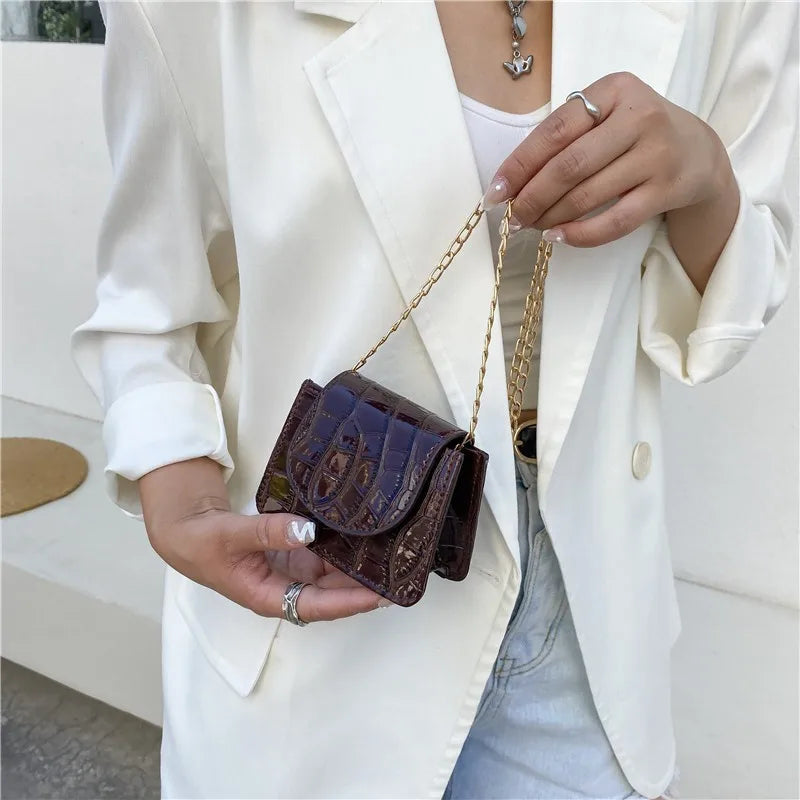 Small Square Crossbody Bag 2022Korean Style Women Shoulder Handbag