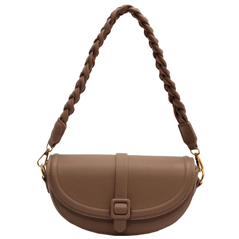 Women's Western Style Crossbody Bag Small Square Texture Messenger Handbag