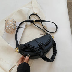 Women's Western Style Crossbody Bag Small Square Texture Messenger Handbag