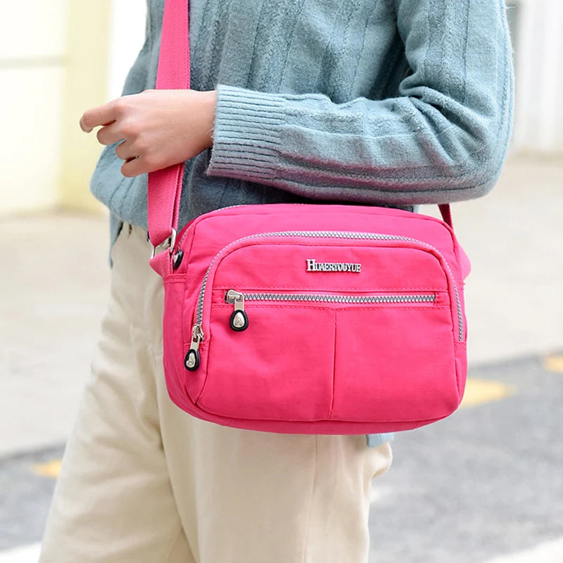 Women's Waterproof Nylon Shoulder Bag Small Crossbody Bag Female
