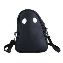Funny Devil Ghost Crossbody Bag PU Leather Small Zipper Travel