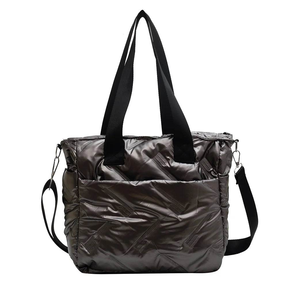 Quilted Crossbody Bag Large Capacity Shoulder Tote Lady Travel Purse